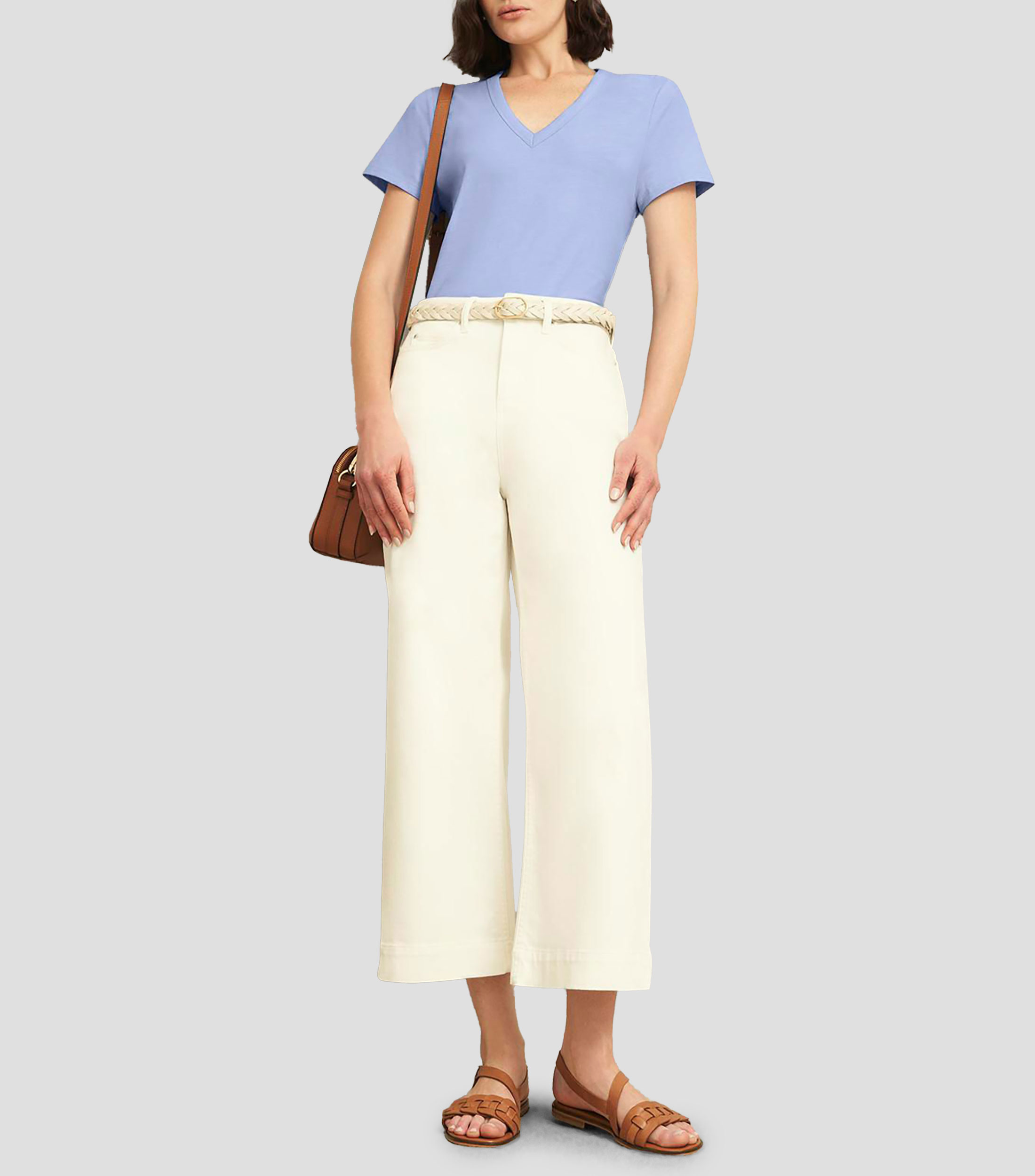 Playera Cuello V Manga Corta Mujer